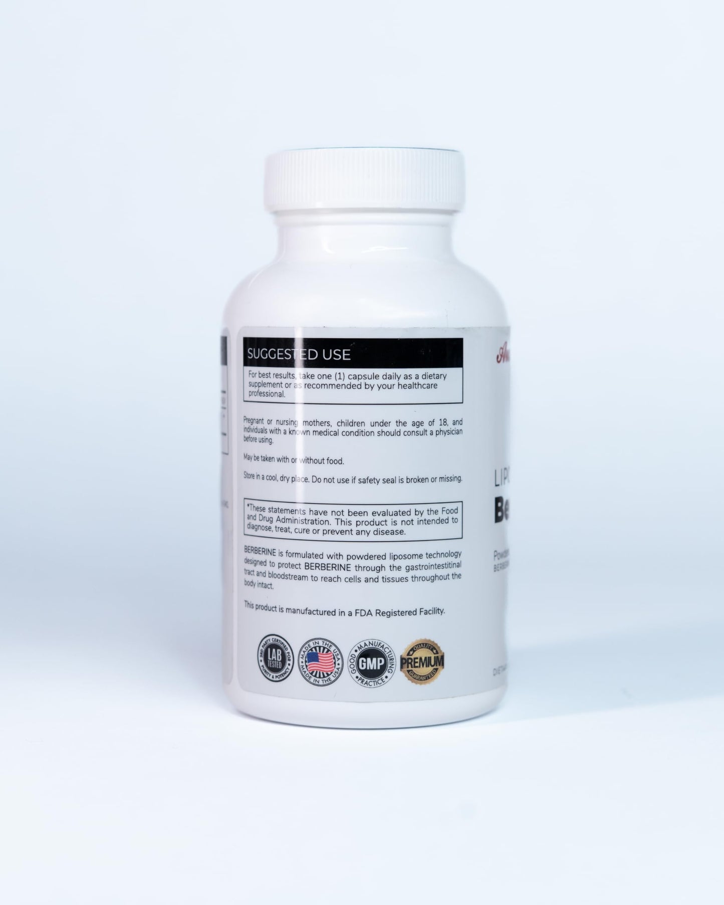 Austin Cellular Nutrition Premium Liposomal Berberine HCL 500mg - 90 Capsules