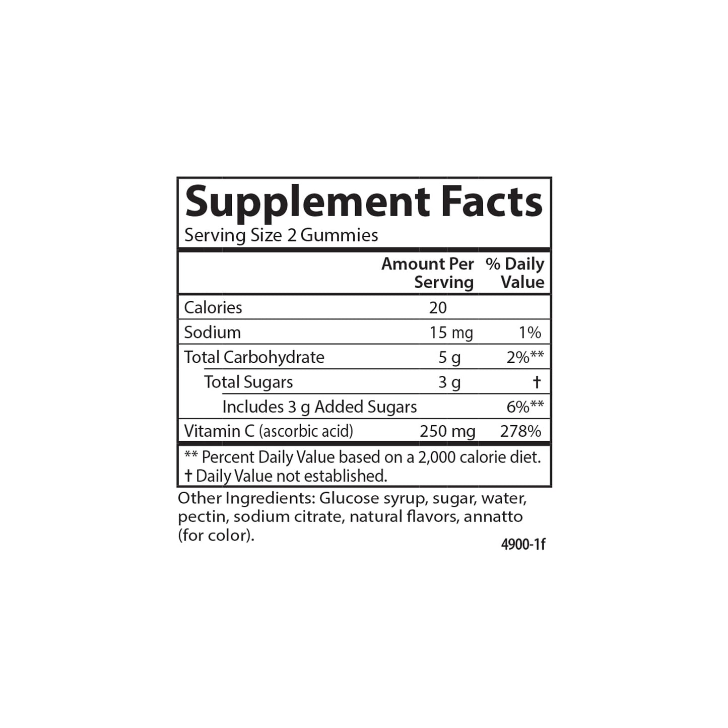 Carlson Vitamin C Gummies 250 mg, 60 Count