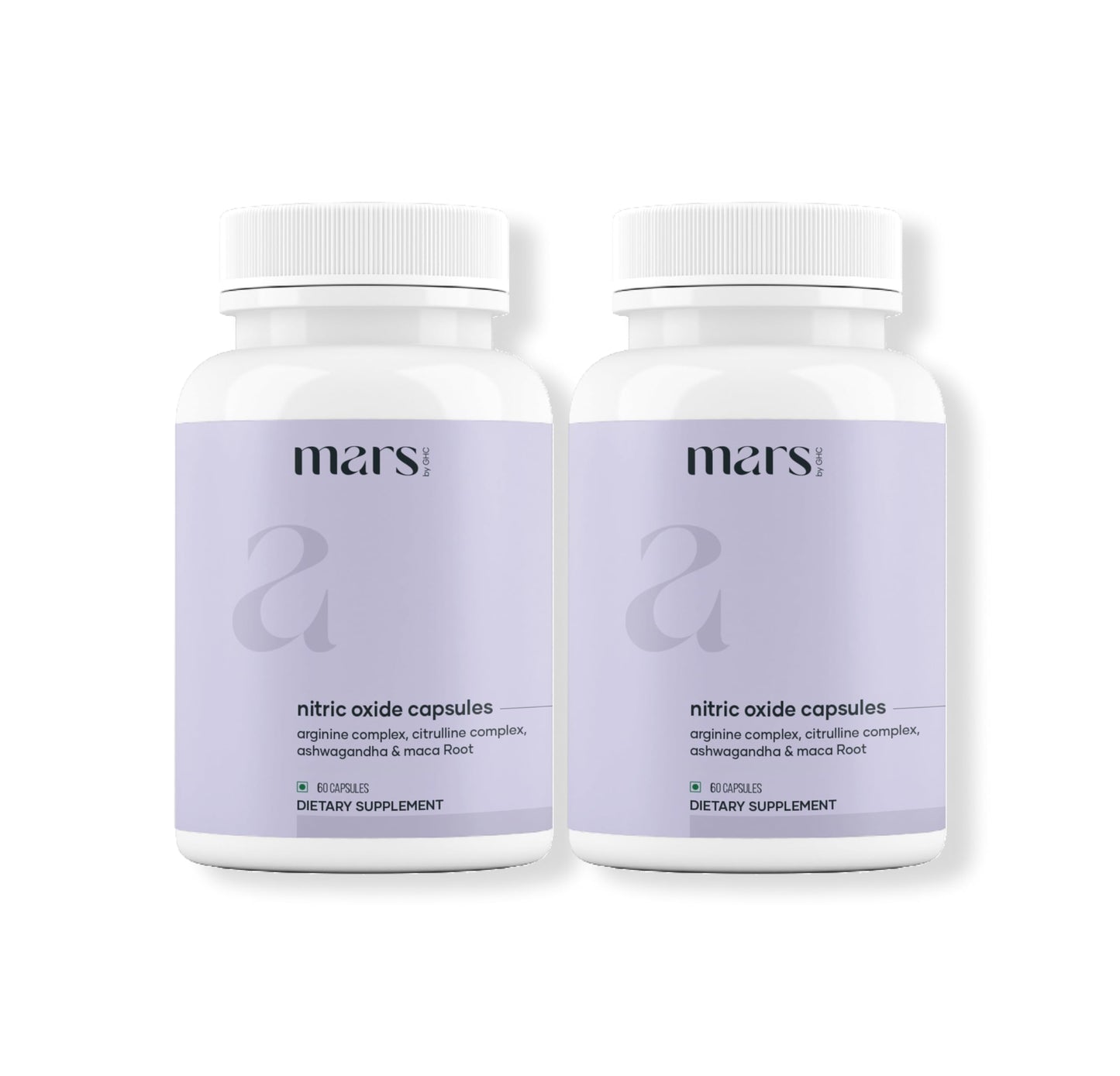 Mars by GHC Nitric Oxide Capsules with L-Arginine & L-Citrulline, 120 Capsules