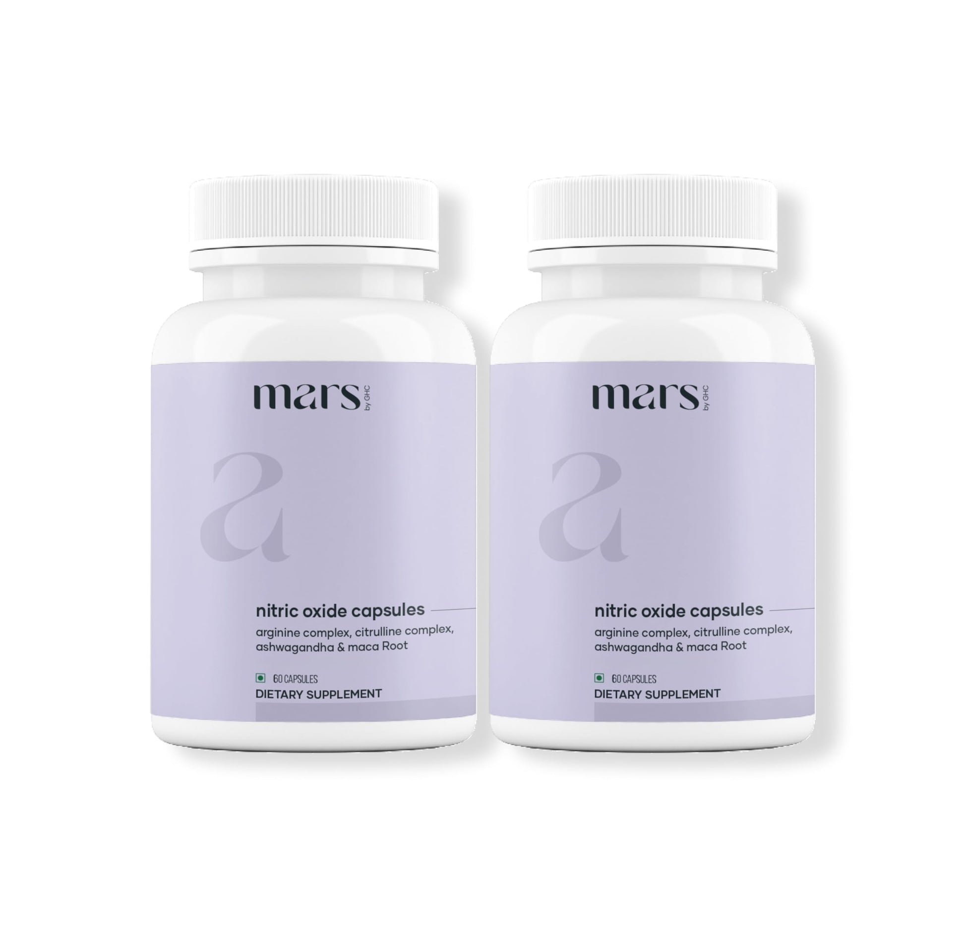 Mars by GHC Nitric Oxide Capsules with L-Arginine & L-Citrulline, 120 Capsules