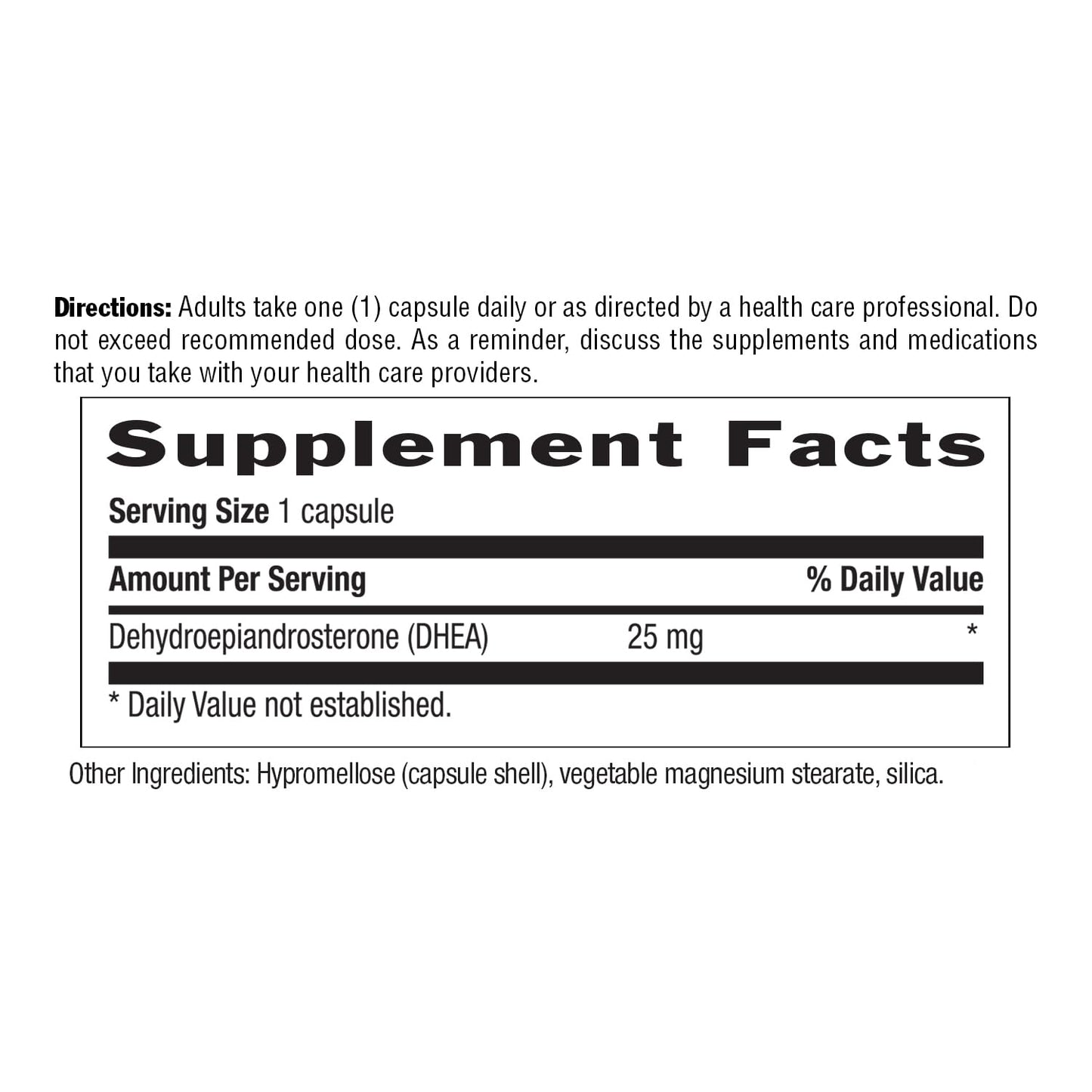 Country Life DHEA 25mg Capsules 90 Count