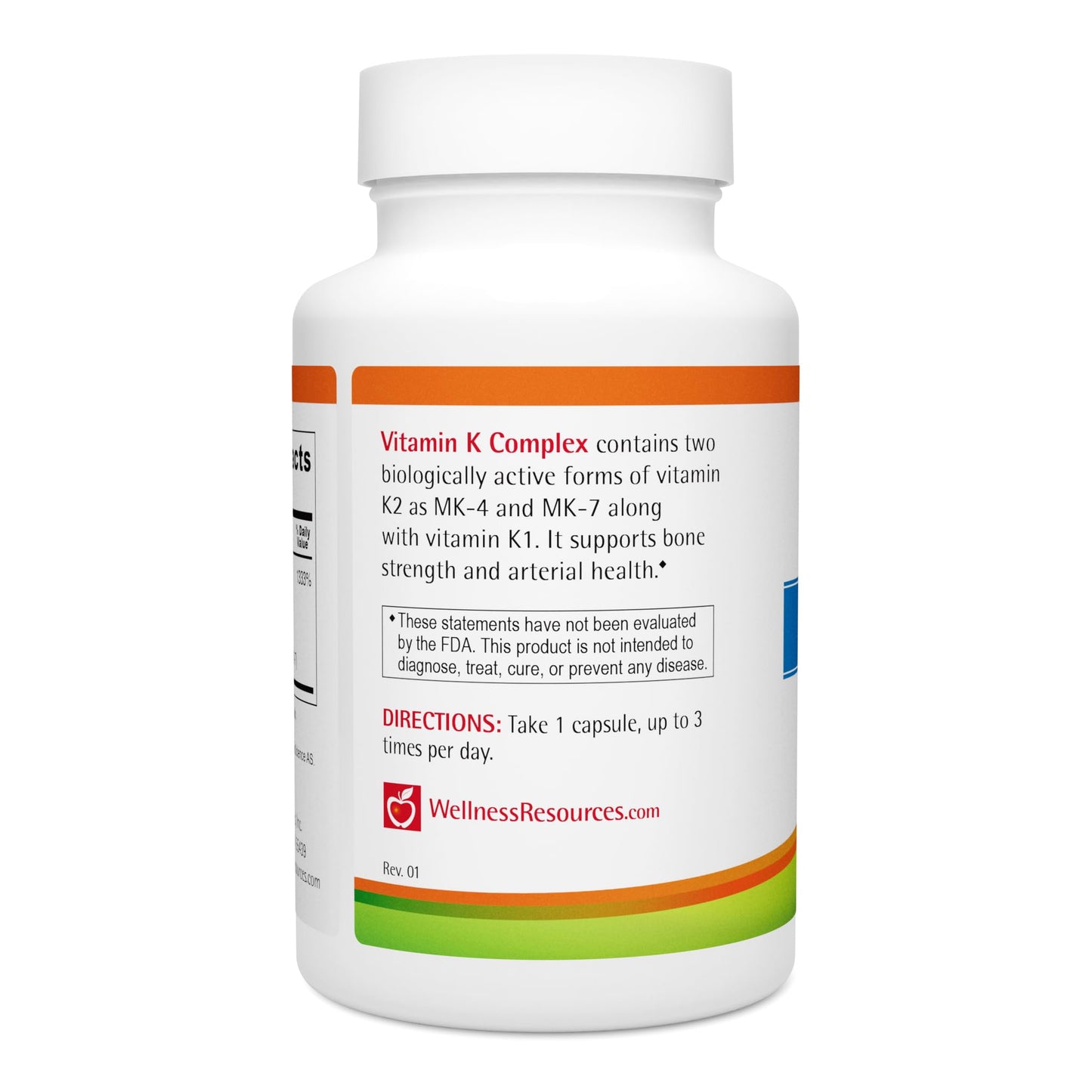 Wellness Resources Vitamin K Complex Supplement Capsule 90 Count