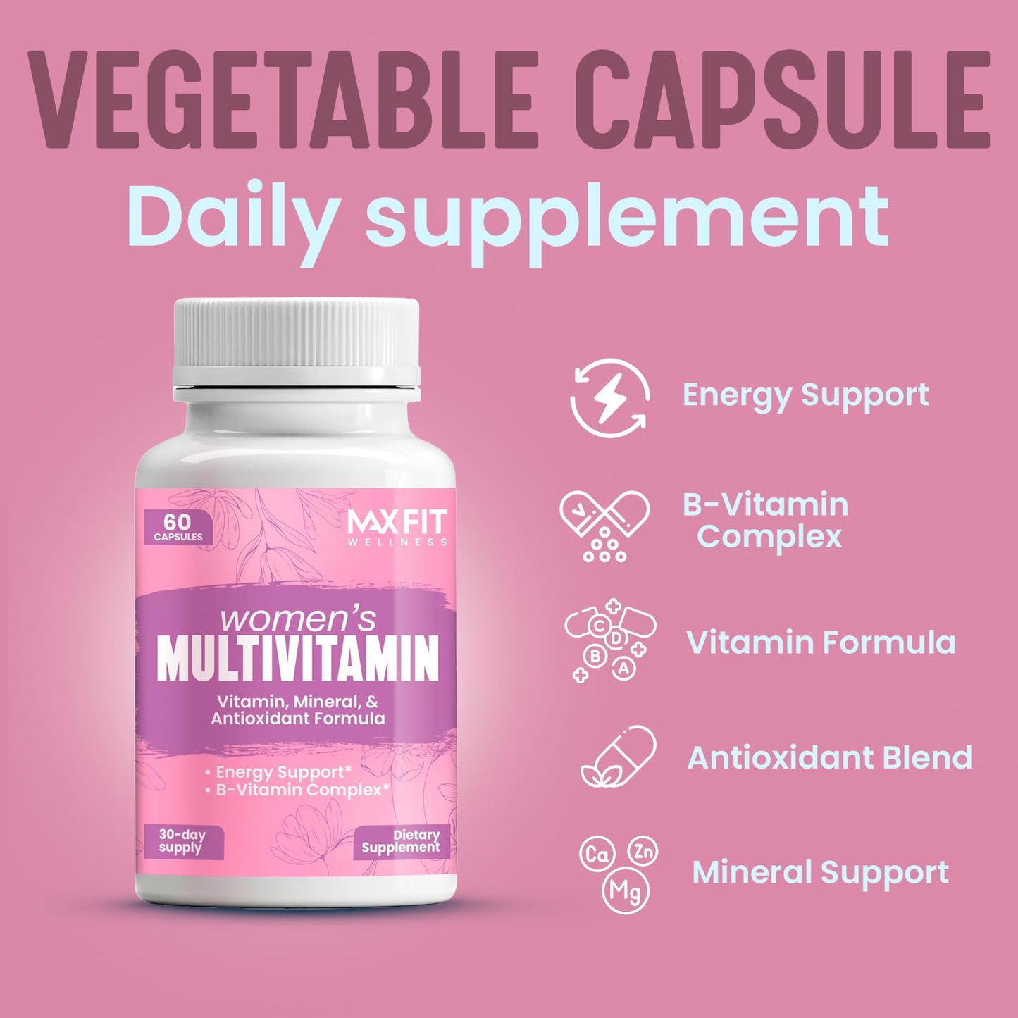 MAX FIT Women's Multivitamin Capsule, 60 Count