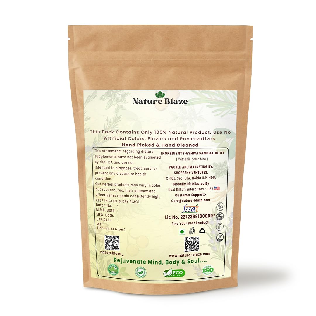 Nature Blaze Ashwagandha Root Powder, 4 Oz (Pack of 1)