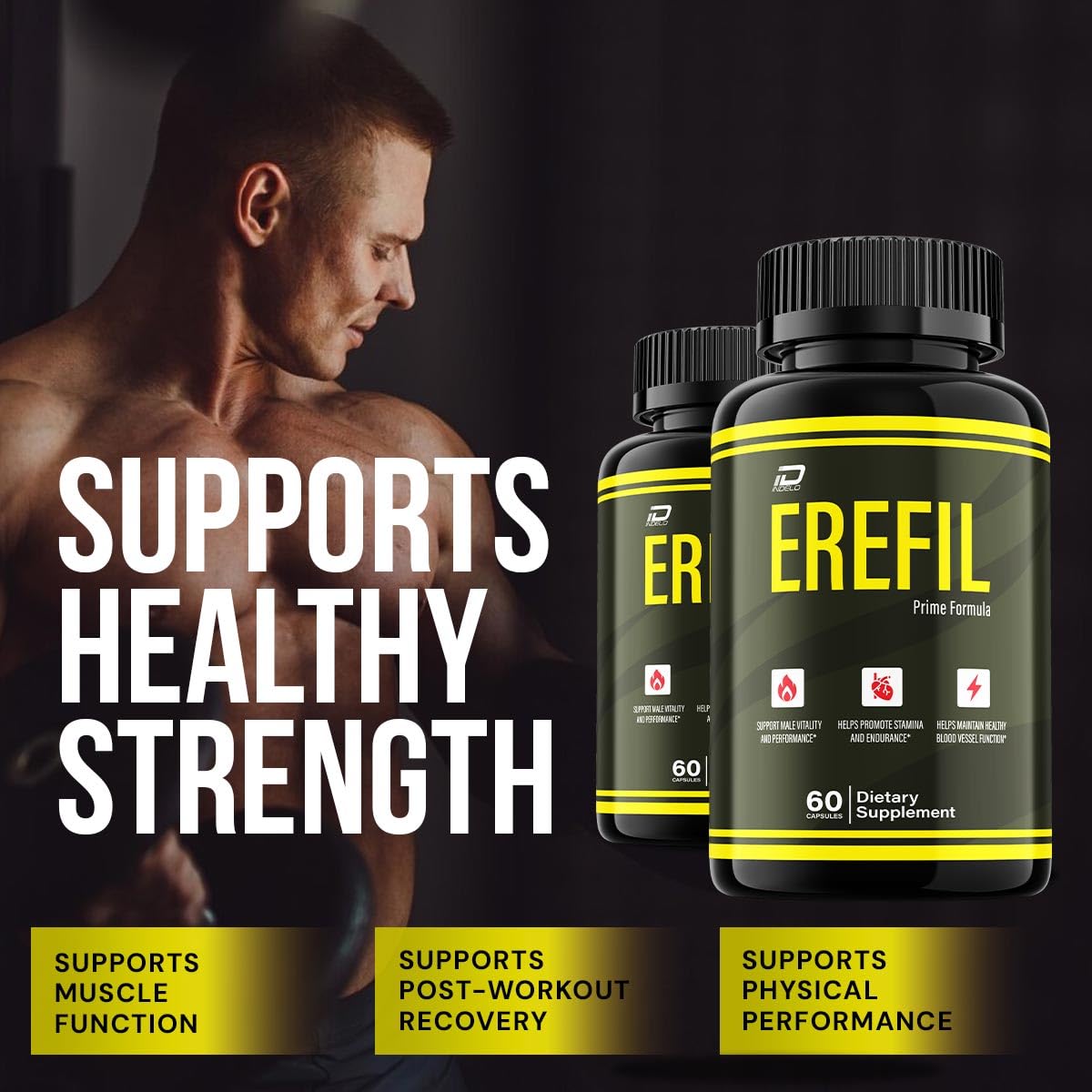 Indelo Erefil Advanced Formula Supplement Capsules, 60 Count