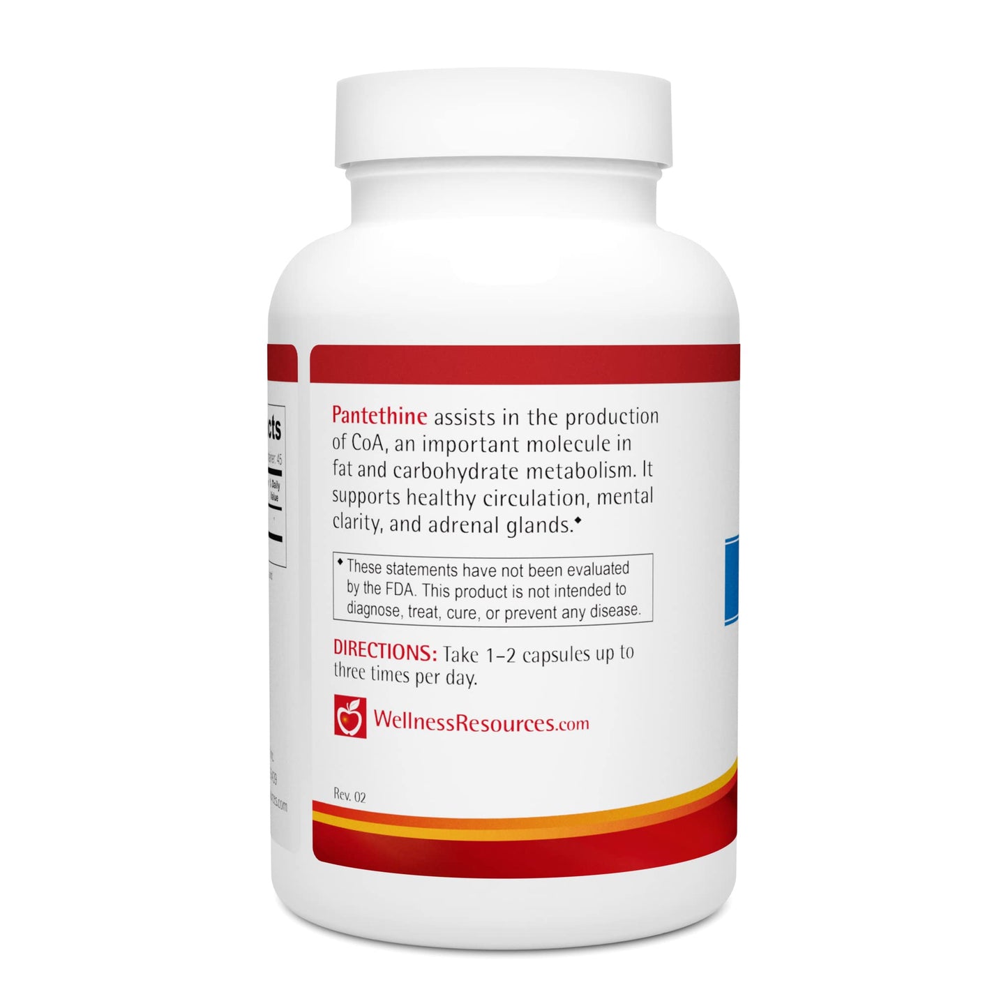 Wellness Resources Pantethine - Active Vitamin B5 Capsules, 90 Capsules