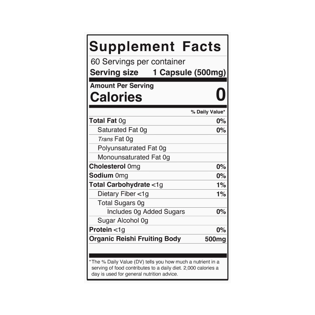 Magic Doze Reishi Mushroom Supplement, 60 Capsules