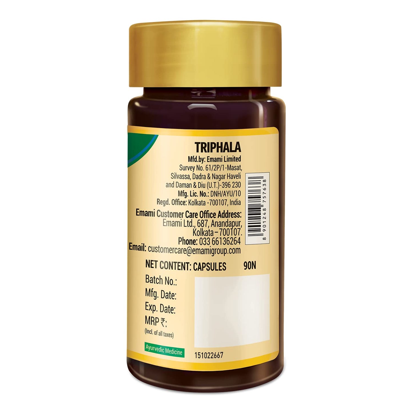 Zandu Triphala Capsules 90 Veg Capsules