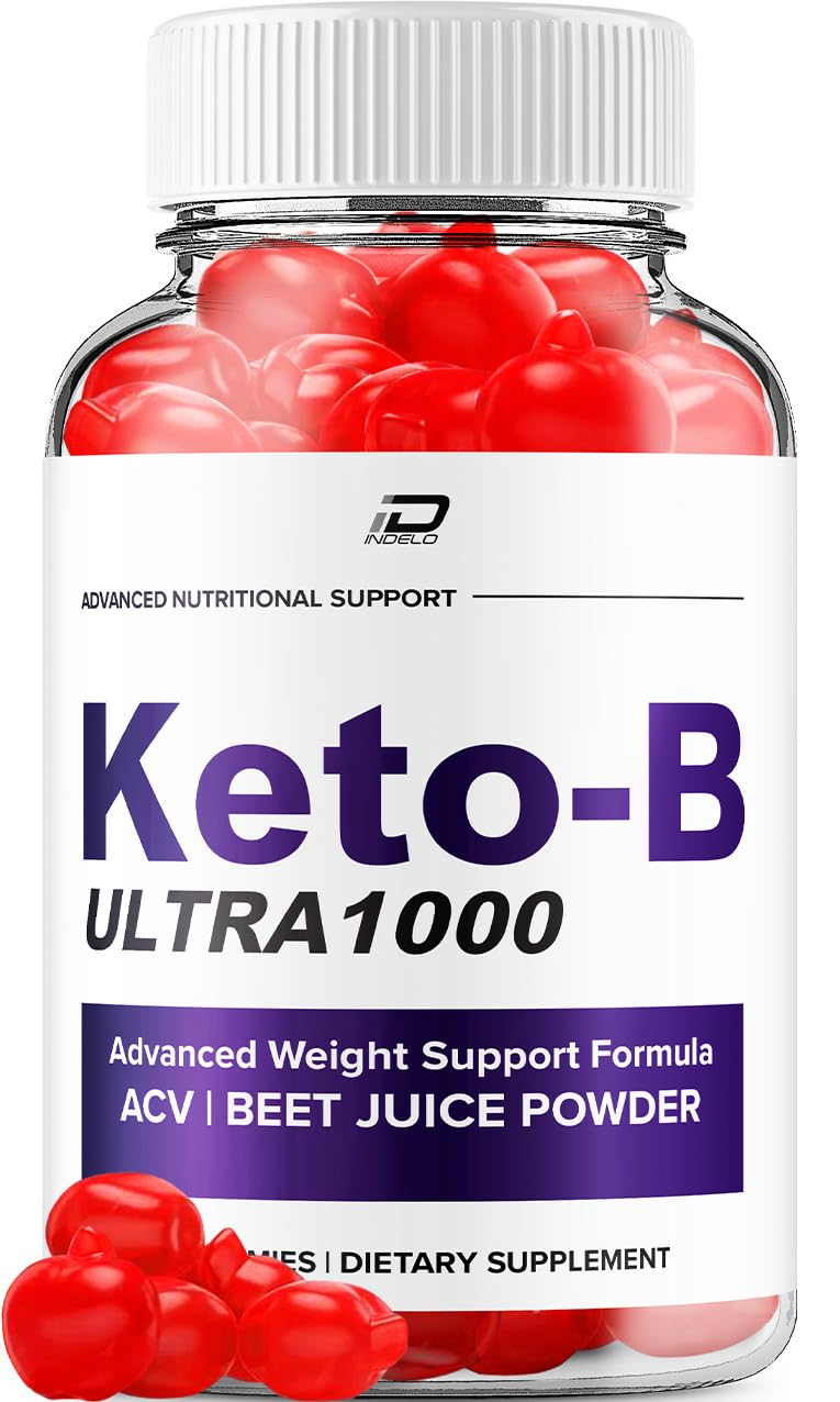 Indelo Keto-B Ultra 1000 ACV Gummies – Advanced Gummy Supplement Vitamin B12, 60 Gummies