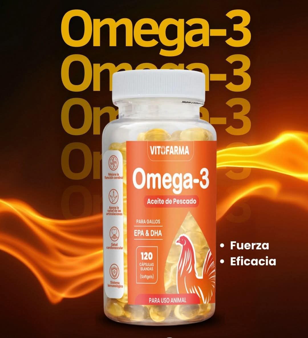 VITOFARMA Omega 3 for Roosters EPA & DHA Fish Oil Soft Gel, 1 Bottle