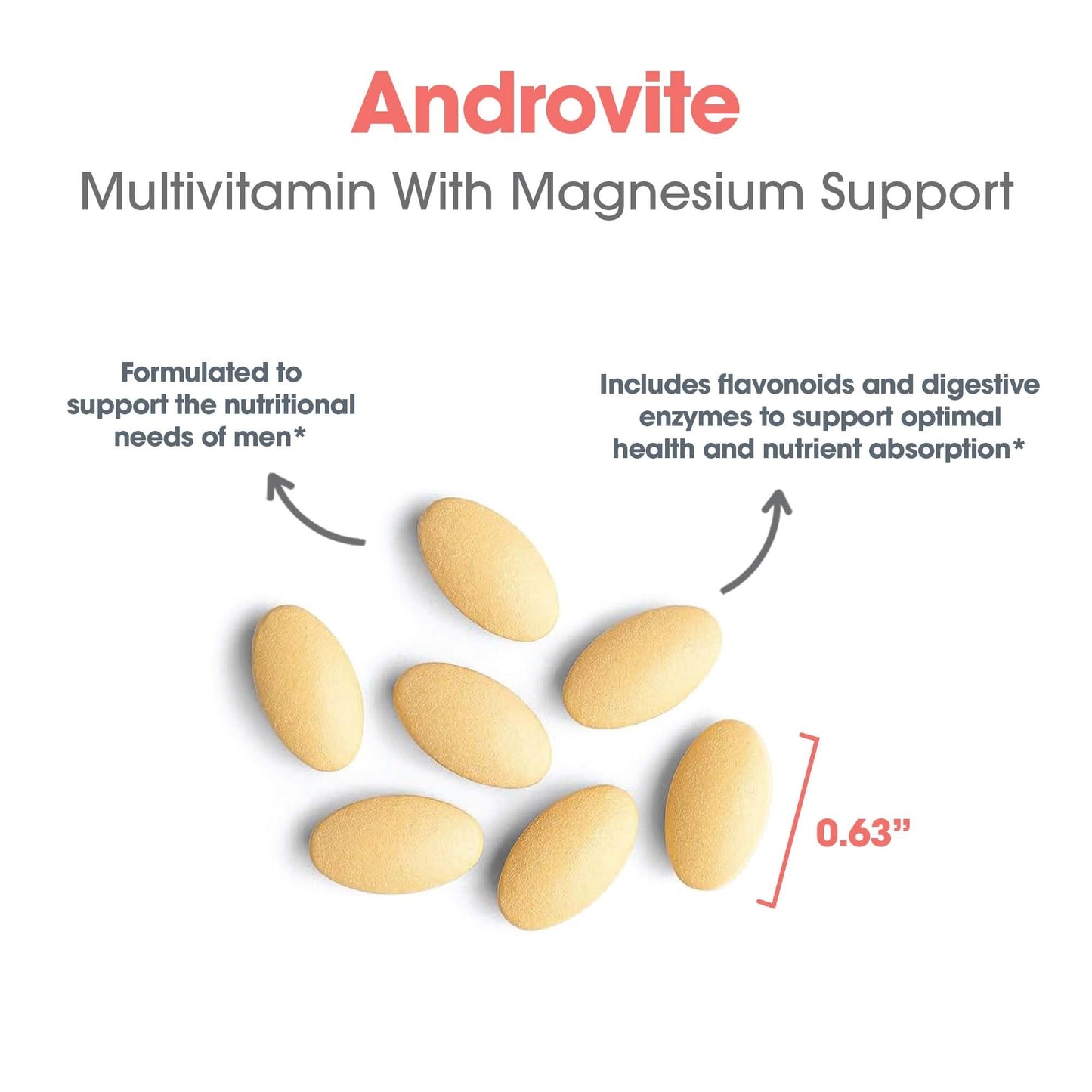 Optimox Androvite for Men Magnesium Supplement Tablet 180 Count