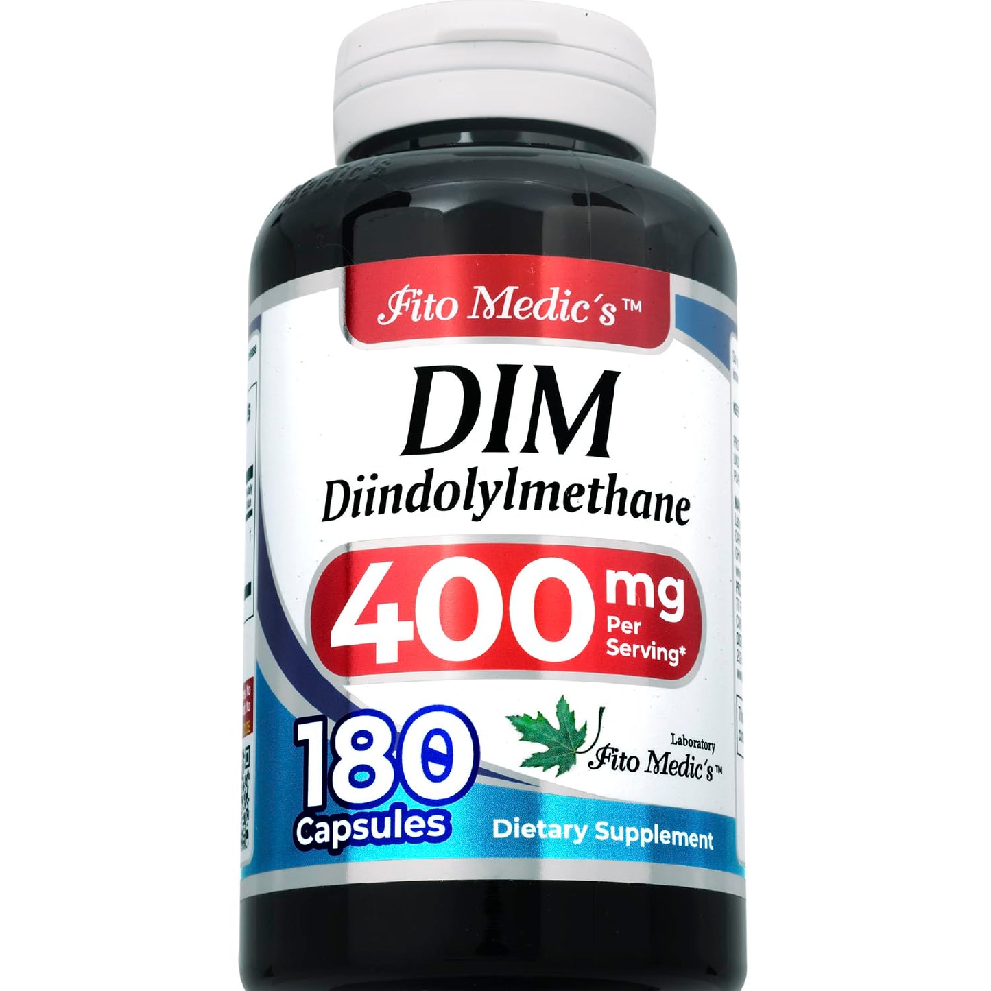 FITO MEDIC'S Diindolylmethane (DIM) Supplement 400 mg Capsule, 180 Count