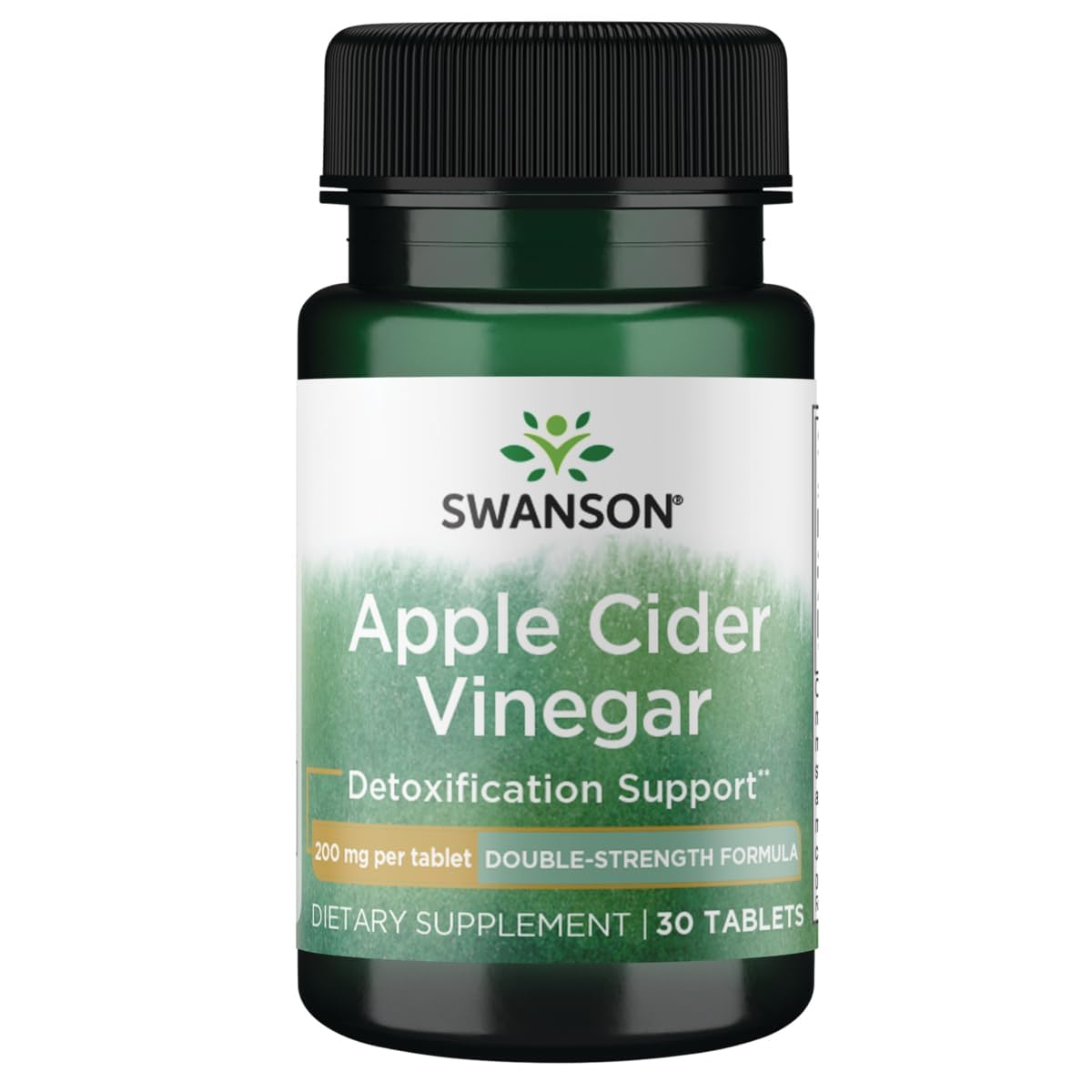 Swanson Double-Strength Apple Cider Vinegar 200 mg Tablet, 30 Count