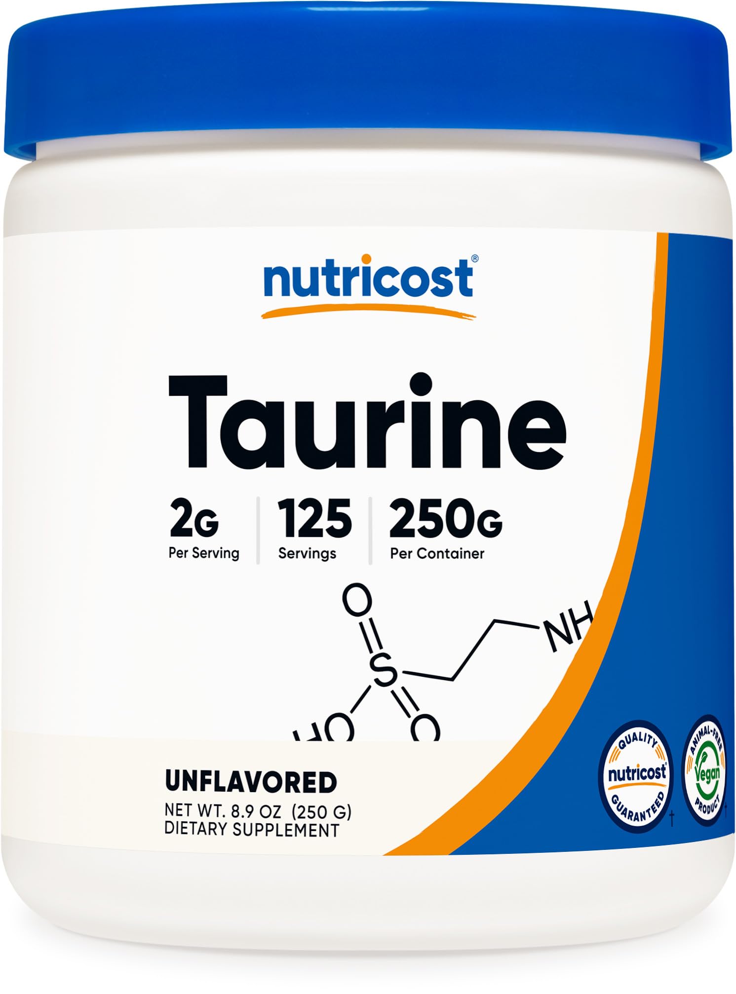 Nutricost Taurine Powder 250 Grams (Pack of 1)