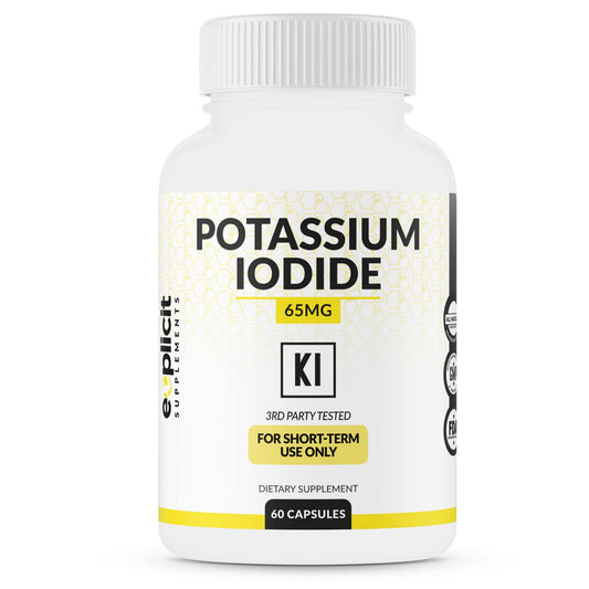 eXplicit Supplements Potassium Iodide 65 mg Capsule, 60 Count