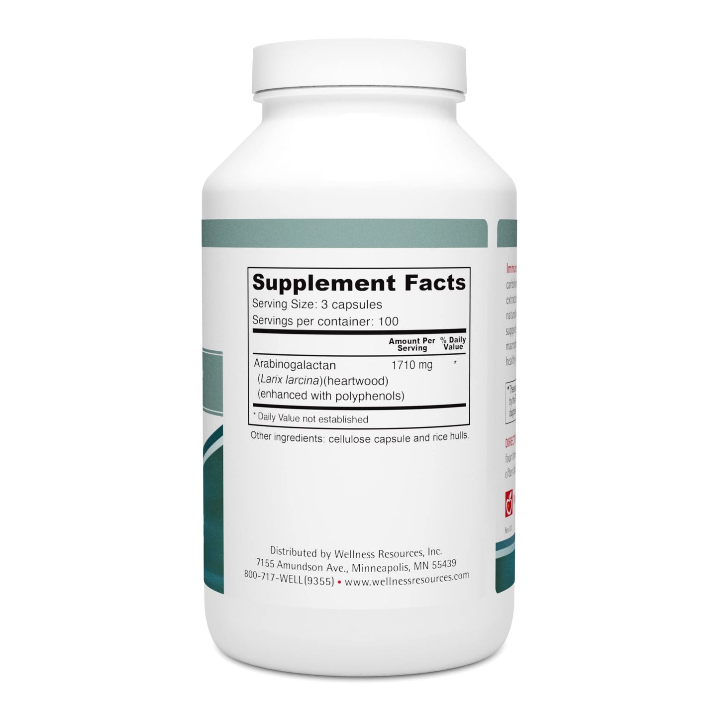 Wellness Resources Immune Plus Arabinogalactan Capsules, 300 Capsules