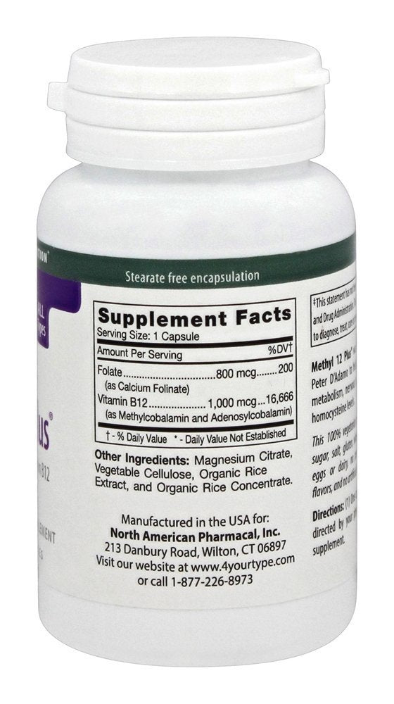 D'Adamo Personalized Nutrition Methyl 12 Plus Capsule 60 Count