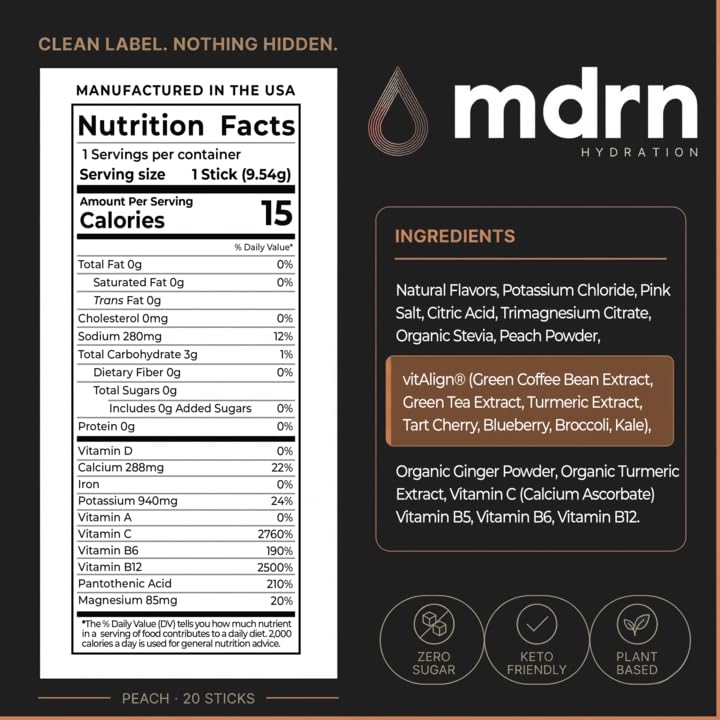 MDRN Hydration Zero Sugar Electrolytes Powder 7 oz