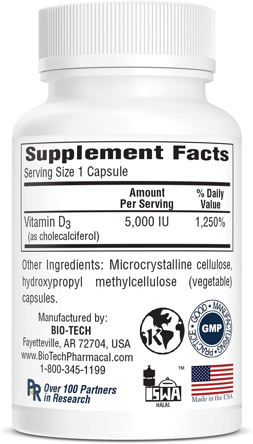 Bio-Tech Pharmacal D3-5 (5000 IU), 1 Capsule