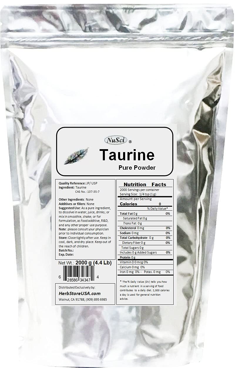 NuSci Taurine Bulk Pure Powder, 2 lb