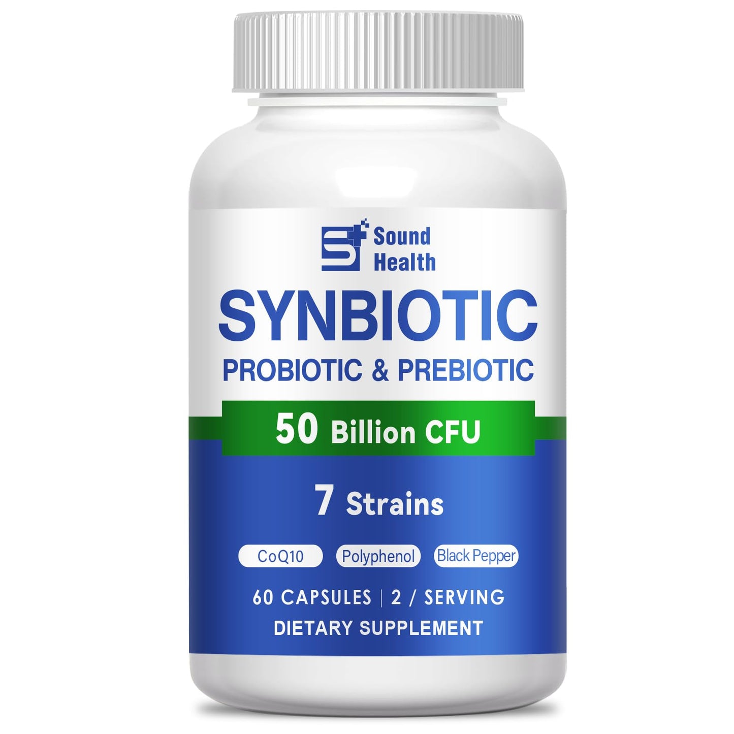 Sound Health Bloom Probiotics 60 Billion CFUs 10 Strains, 60 Capsules