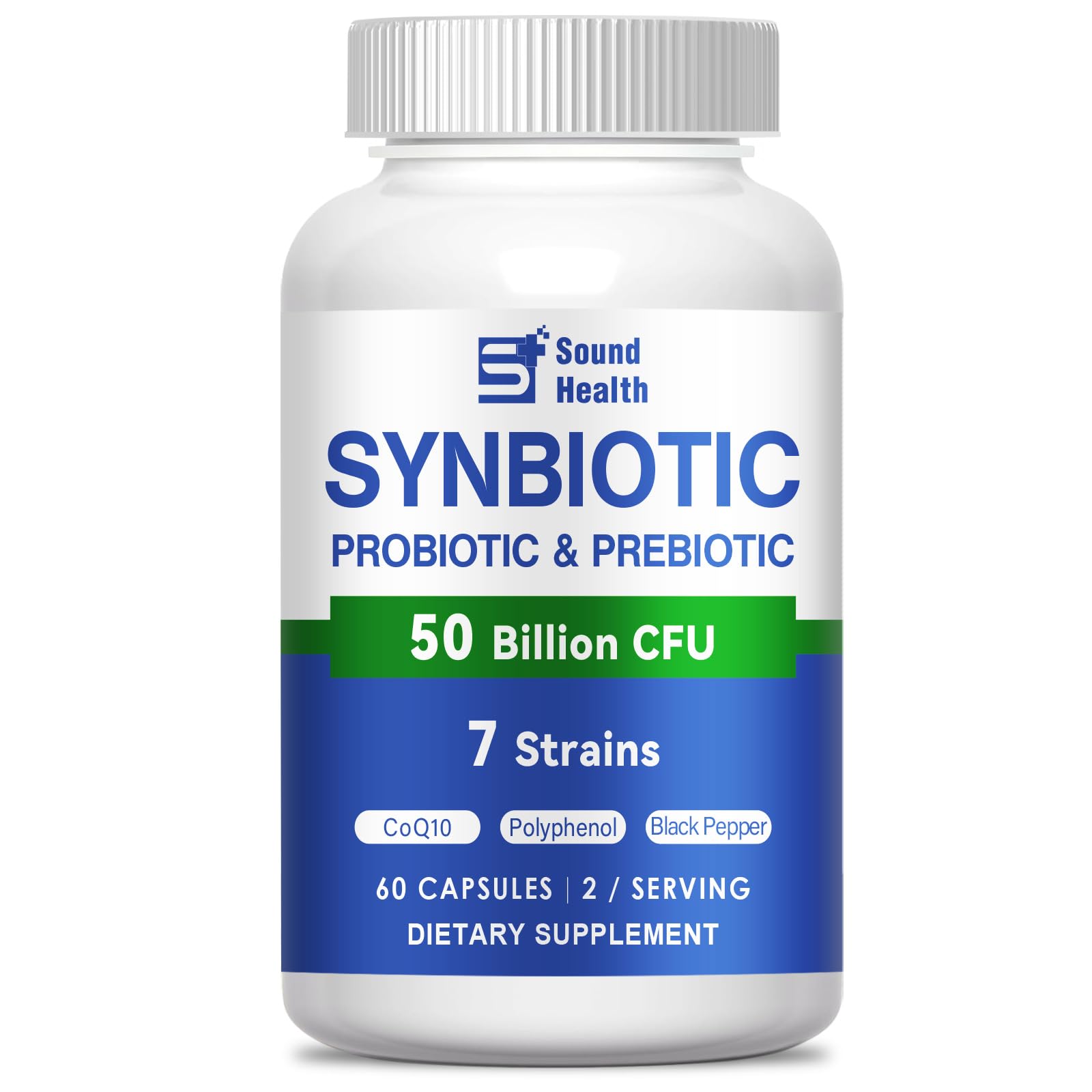 Sound Health Bloom Probiotics 60 Billion CFUs 10 Strains, 60 Capsules