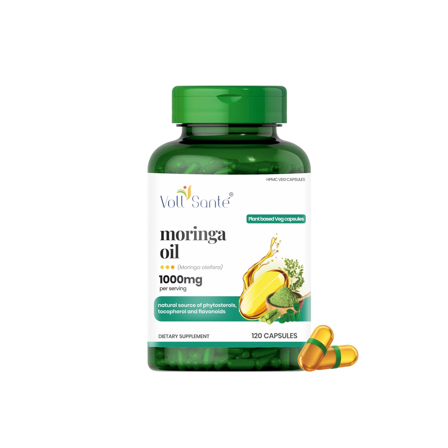 Voll Santé Moringa Oil Capsule 120 Veg Capsules