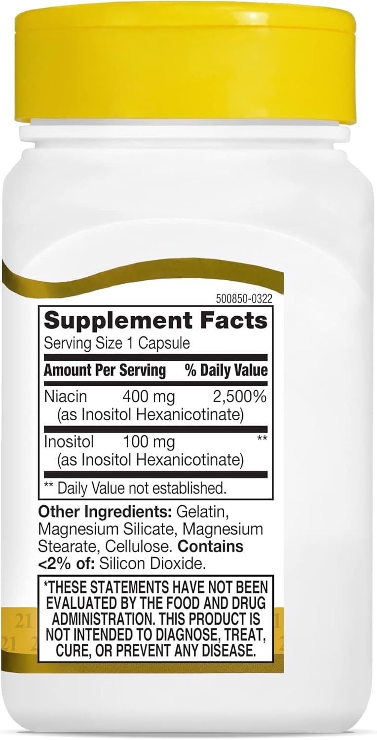 21st Century Niacin Flush Free 500 Milligrams 110 Capsules