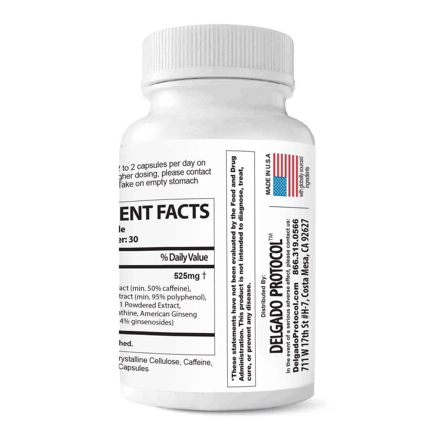 The Delgado Protocol for Health Power & Speed Capsule, 30 Capsules