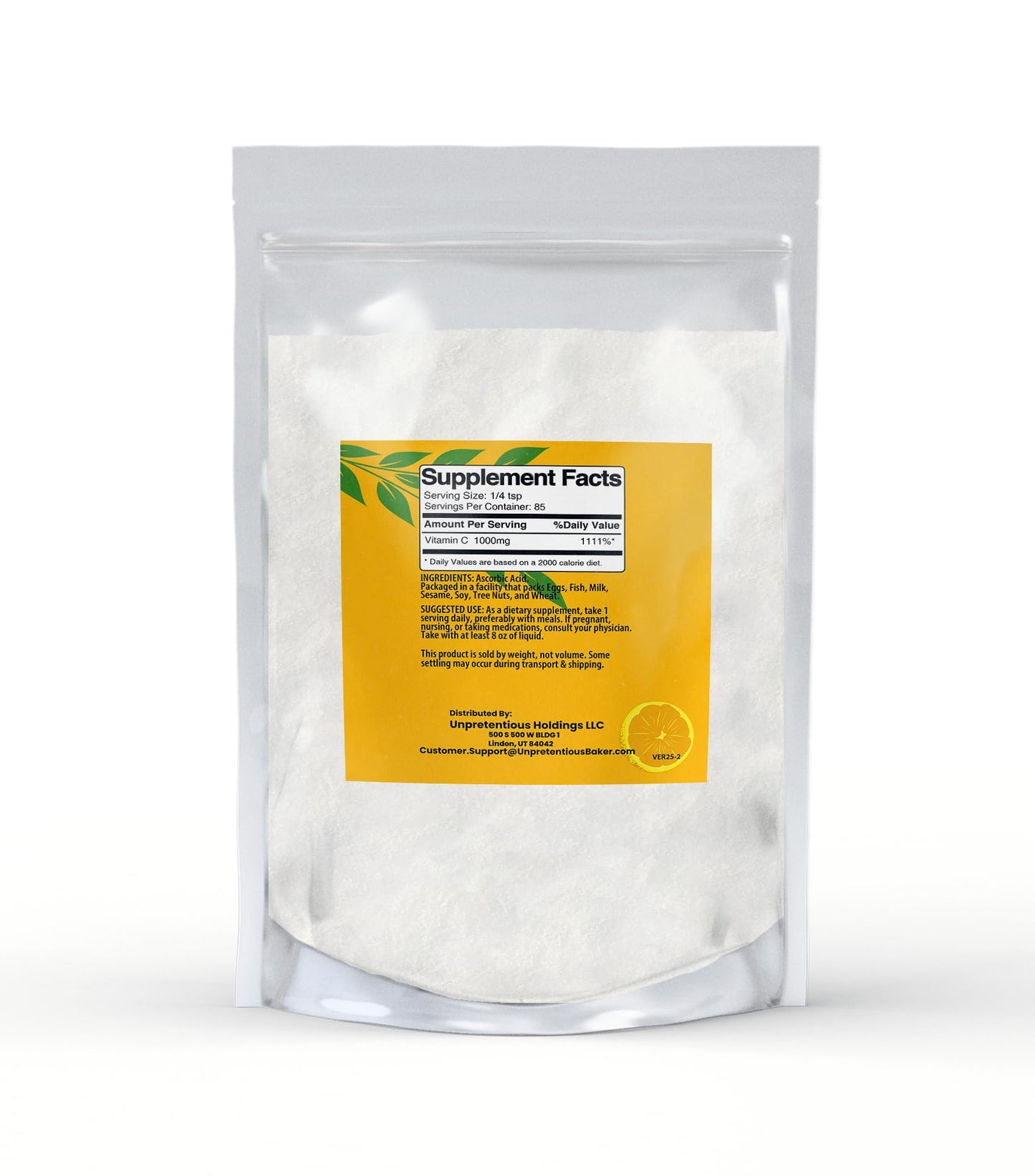 Unpretentious Vitamin C Powder 3 Ounce