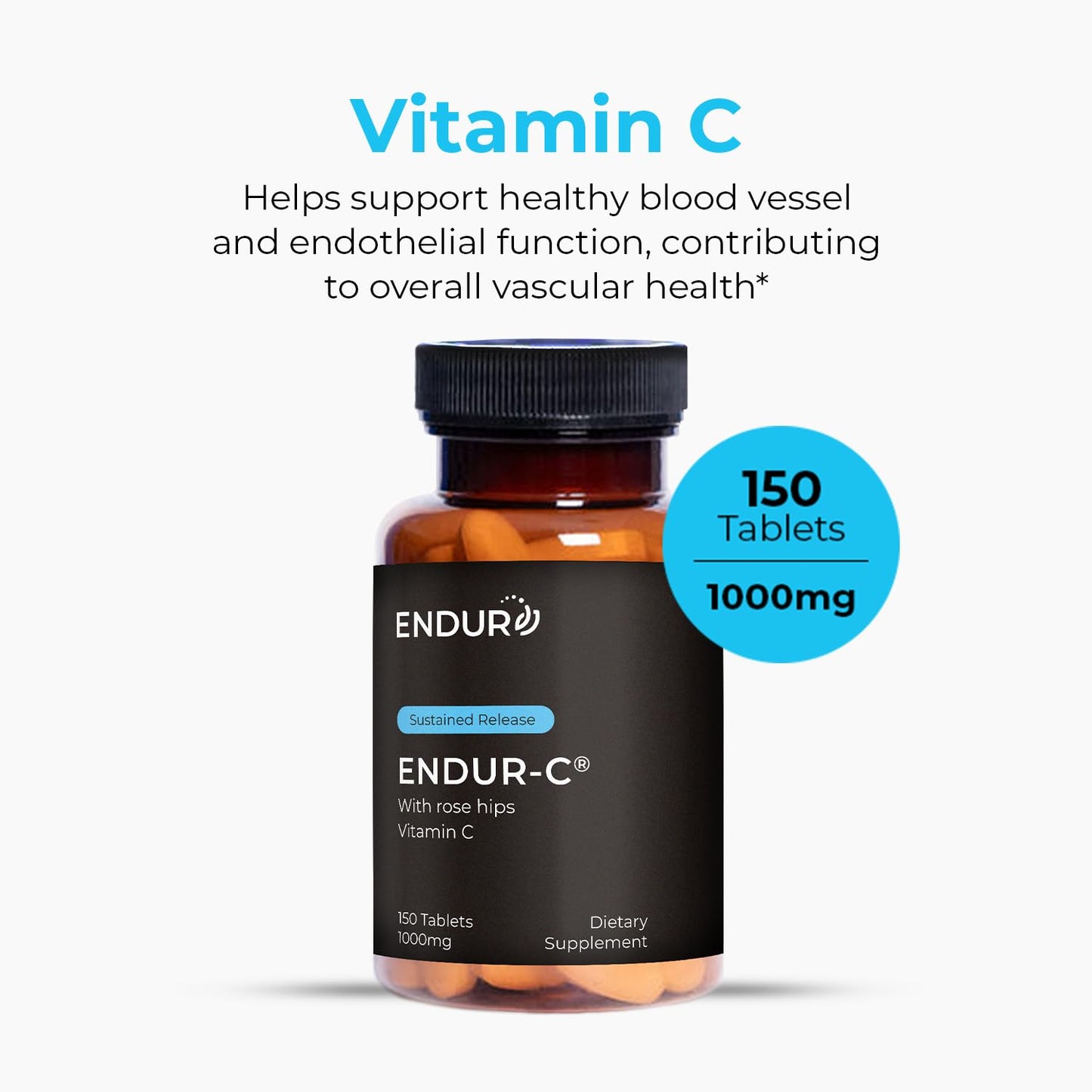 Endurance Products ENDUR-C Vitamin C with Rose Hips 150 Tablets