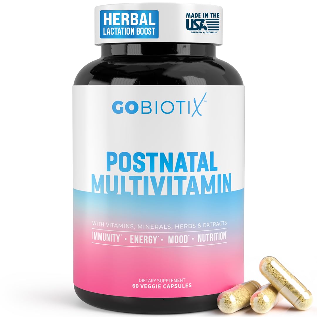 GOBIOTIX Postpartum Vitamins for Breastfeeding Moms Capsules 60 Count