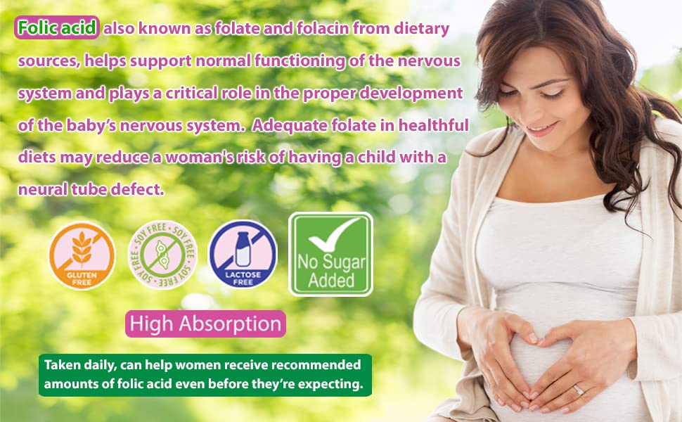 PRONUCARE Folic Acid 400 mcg Tablet, 100 Count