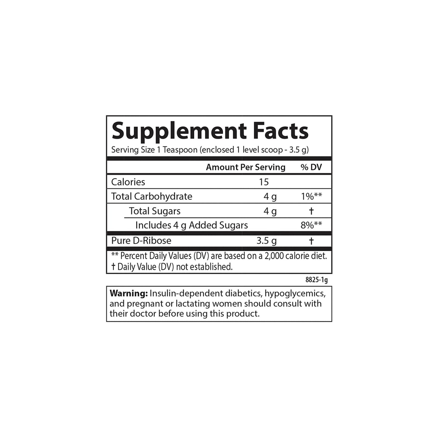 Carlson D-Ribose Powder, 3.53 oz, 100% Pure, Non-GMO, Energy Production, Muscle Recovery & Athletic Performance