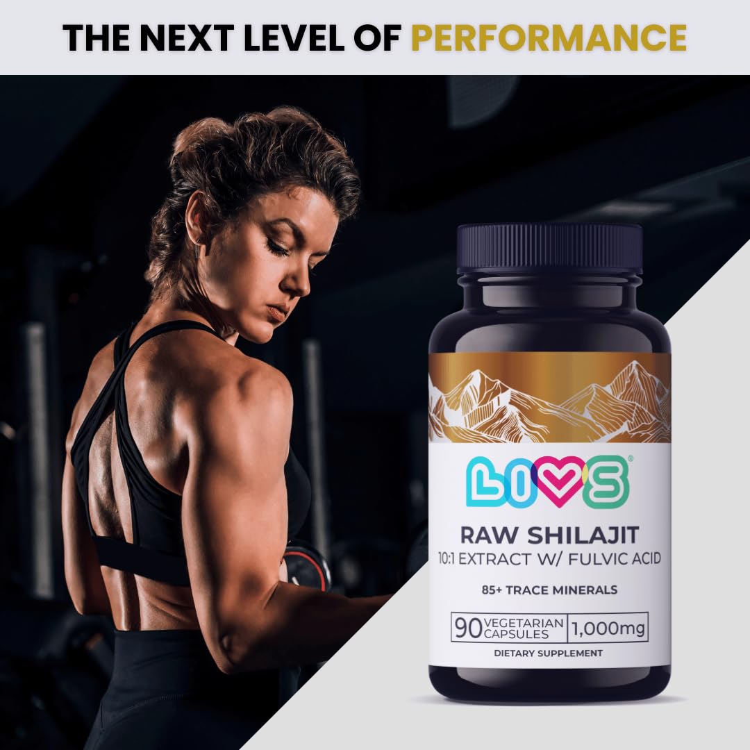 LIVS Raw Shilajit Capsules 90 Count