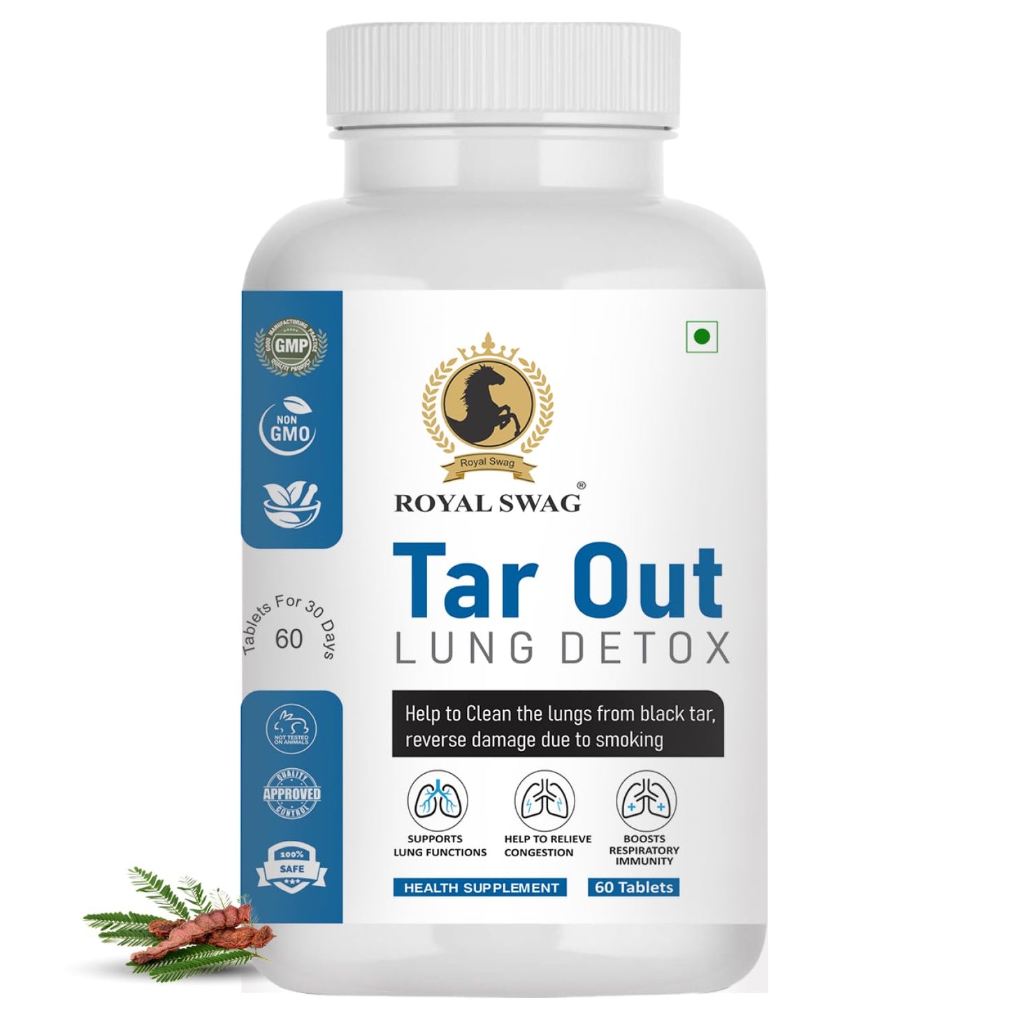 ROYAL SWAG Tar Out Lung Cleanse and Detox Tablet 60 Tablets