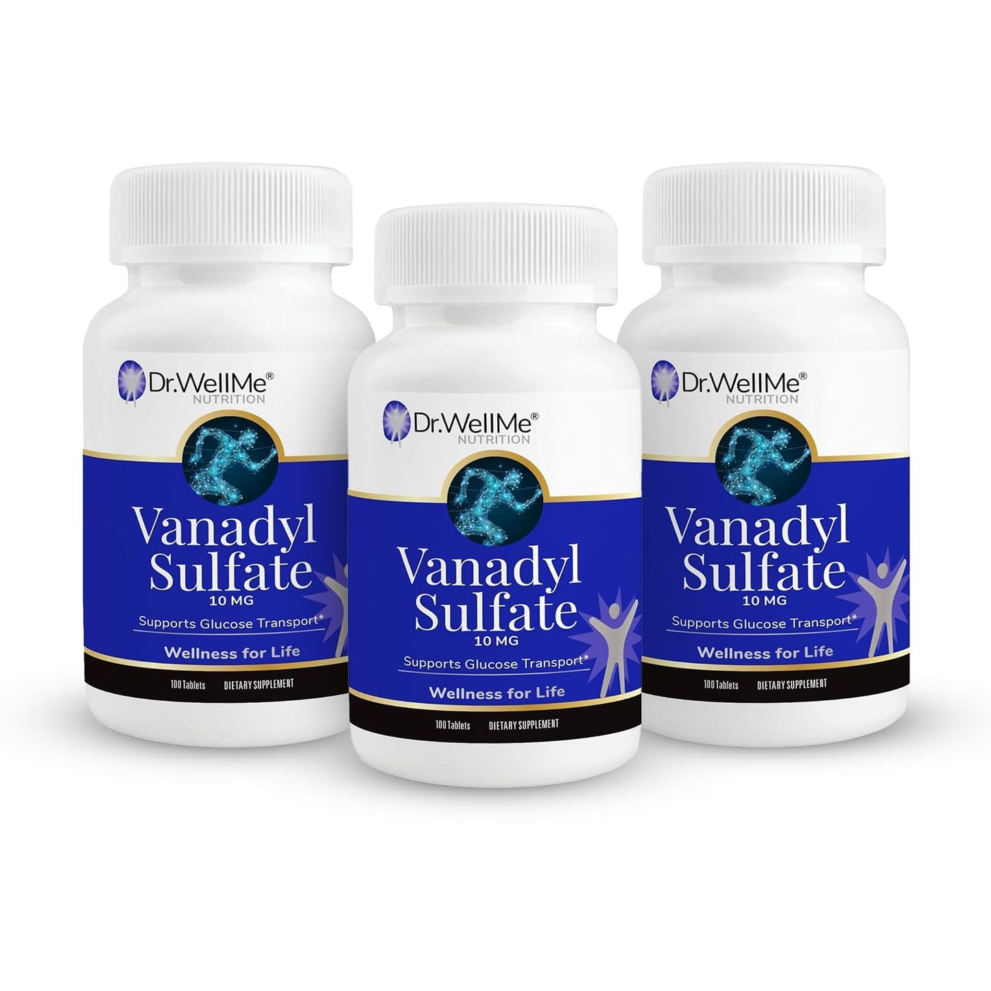 DR WELLME NUTRITION Vanadyl Sulfate 10mg Tablets, 300 Count