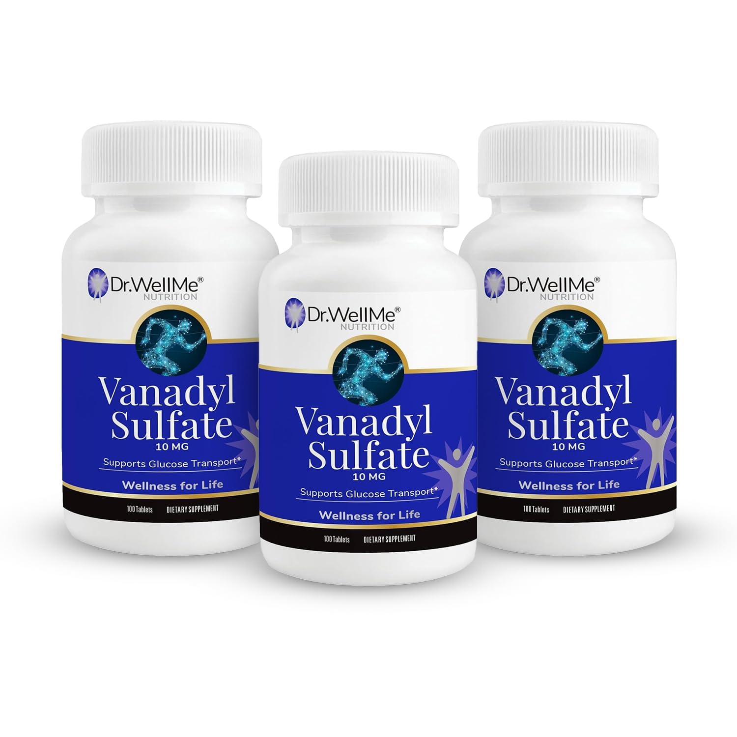 DR WELLME NUTRITION Vanadyl Sulfate 10mg Tablets, 300 Count