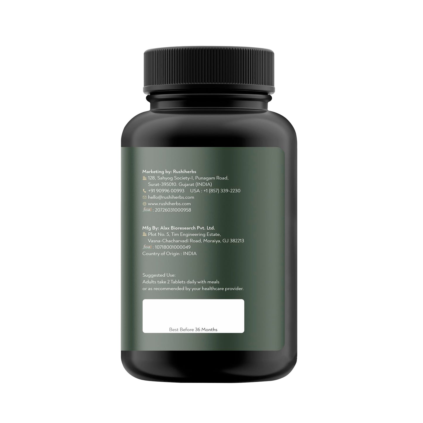 RUSHIHERBS Moringa Leaf Powder Capsules 1 Count