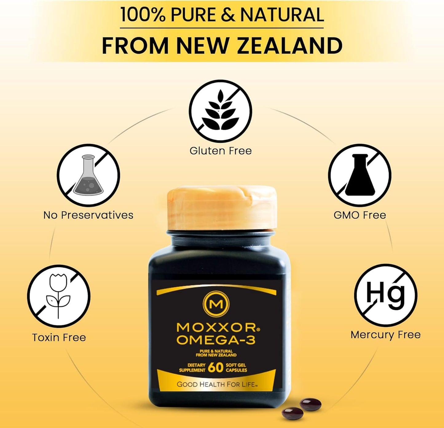 Moxxor Omega 3 New Zealand Green Lipped Mussel Oil Softgels 240
