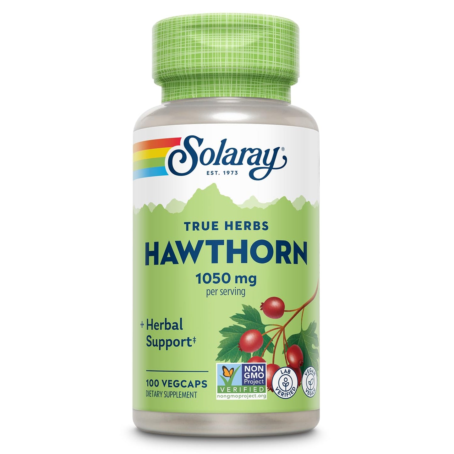 SOLARAY Hawthorn Berry 1050 mg Capsules 100 VegCaps