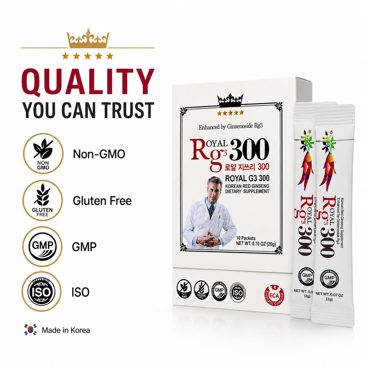 BTGIN Premium RG3 300 Korean Red Ginseng Powder 0.12