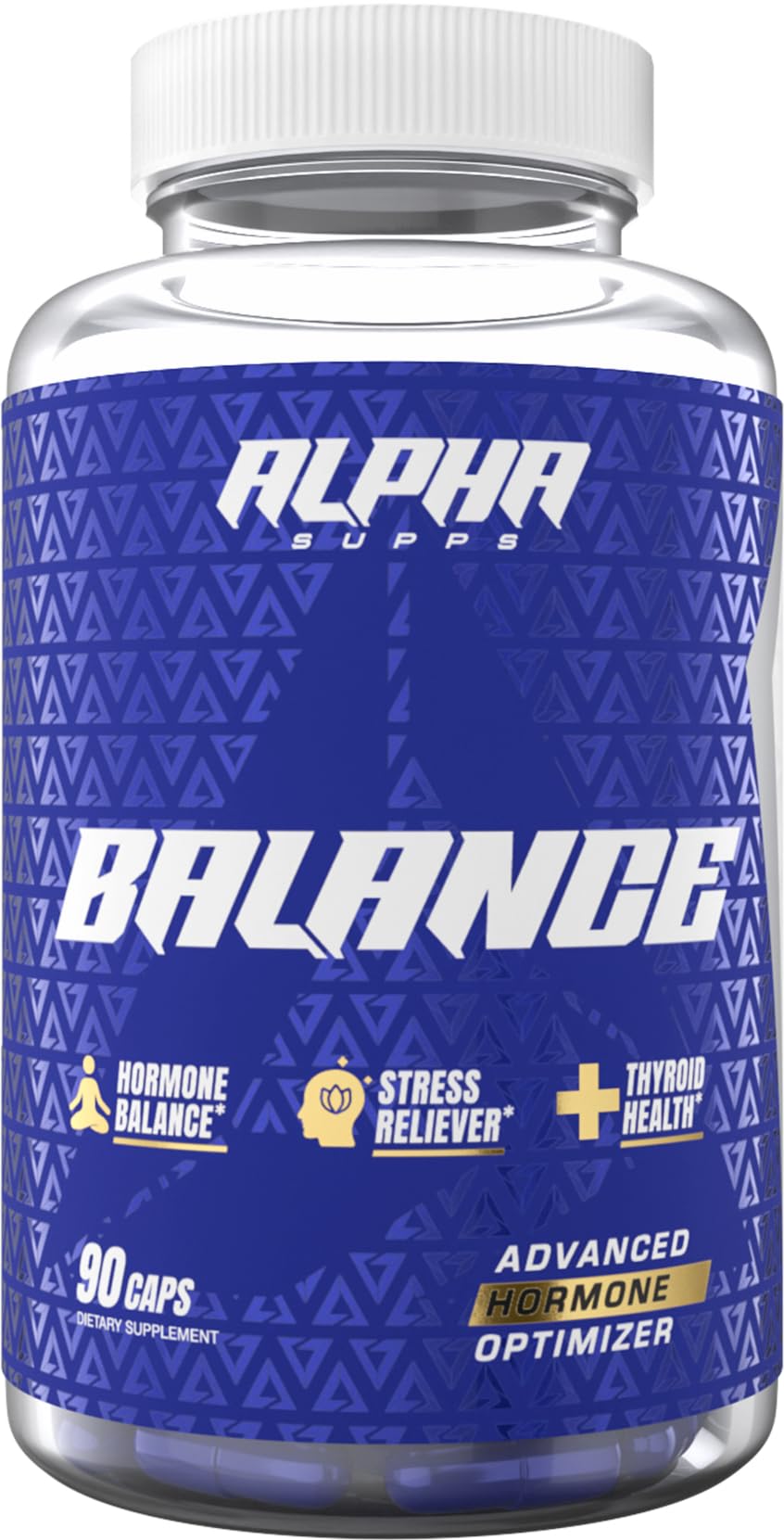 Alpha Supps Alpha Balance Hormonal and Healthy Stress Level Support with Inositol and Ashwagandha 90 Capsules