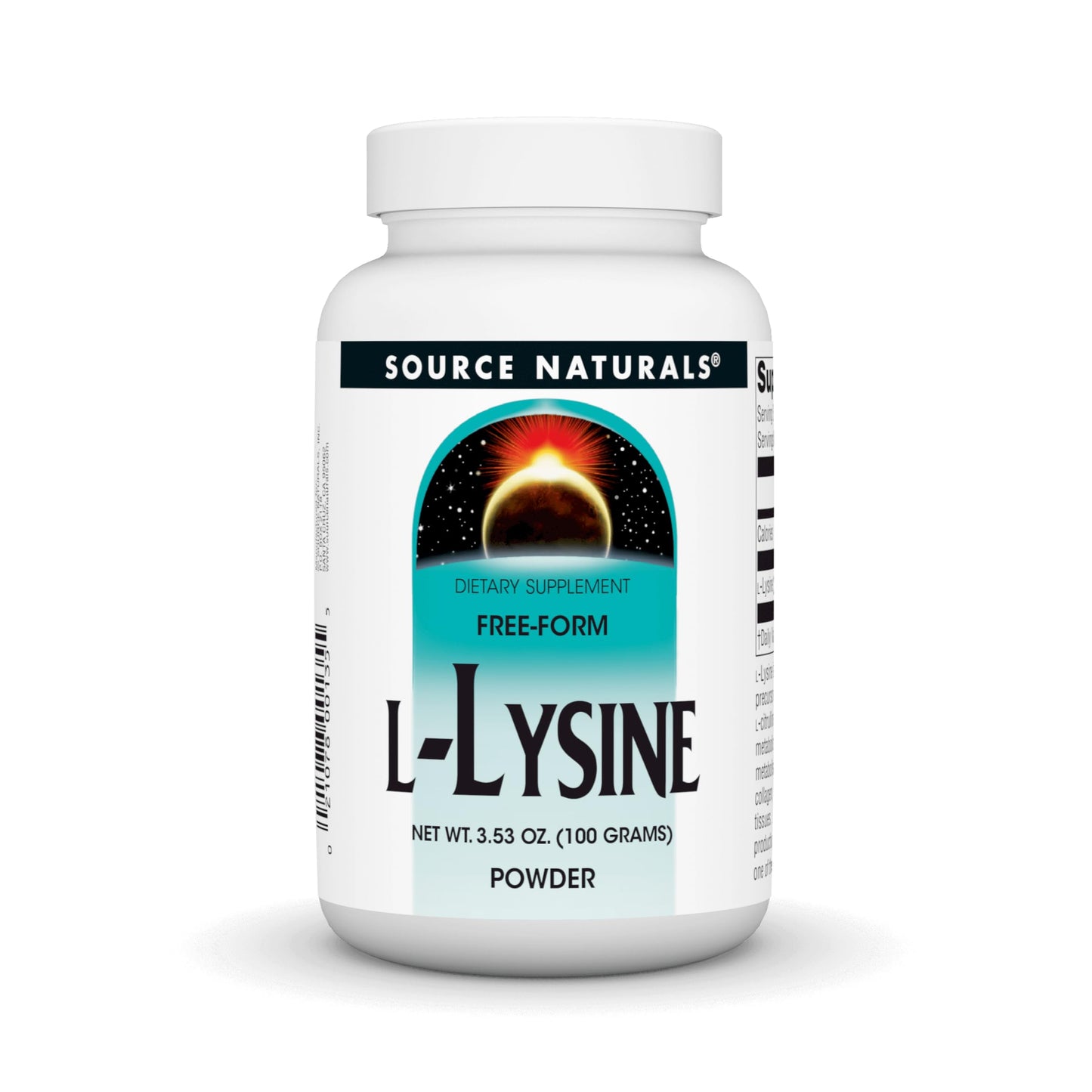 Source Naturals L-Lysine Free Form Powder, 100 Grams