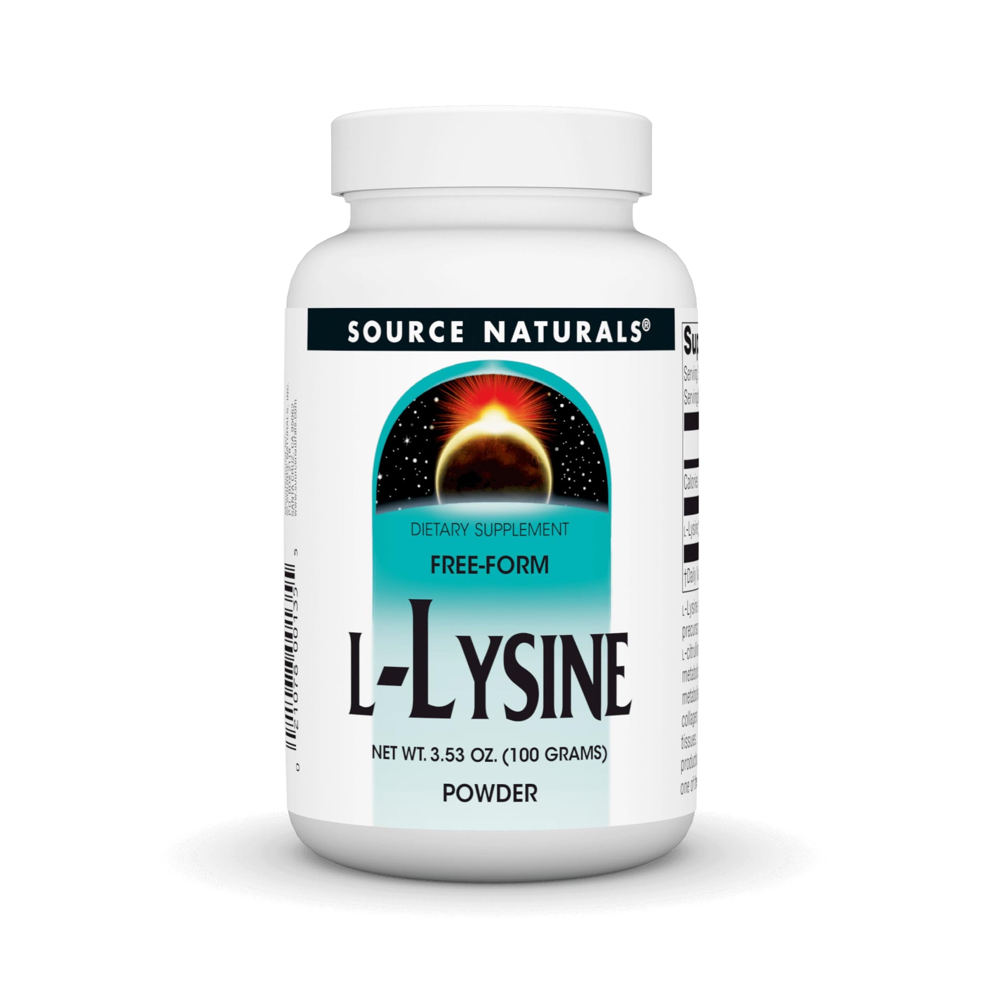 Source Naturals L-Lysine Free Form Powder, 100 Grams