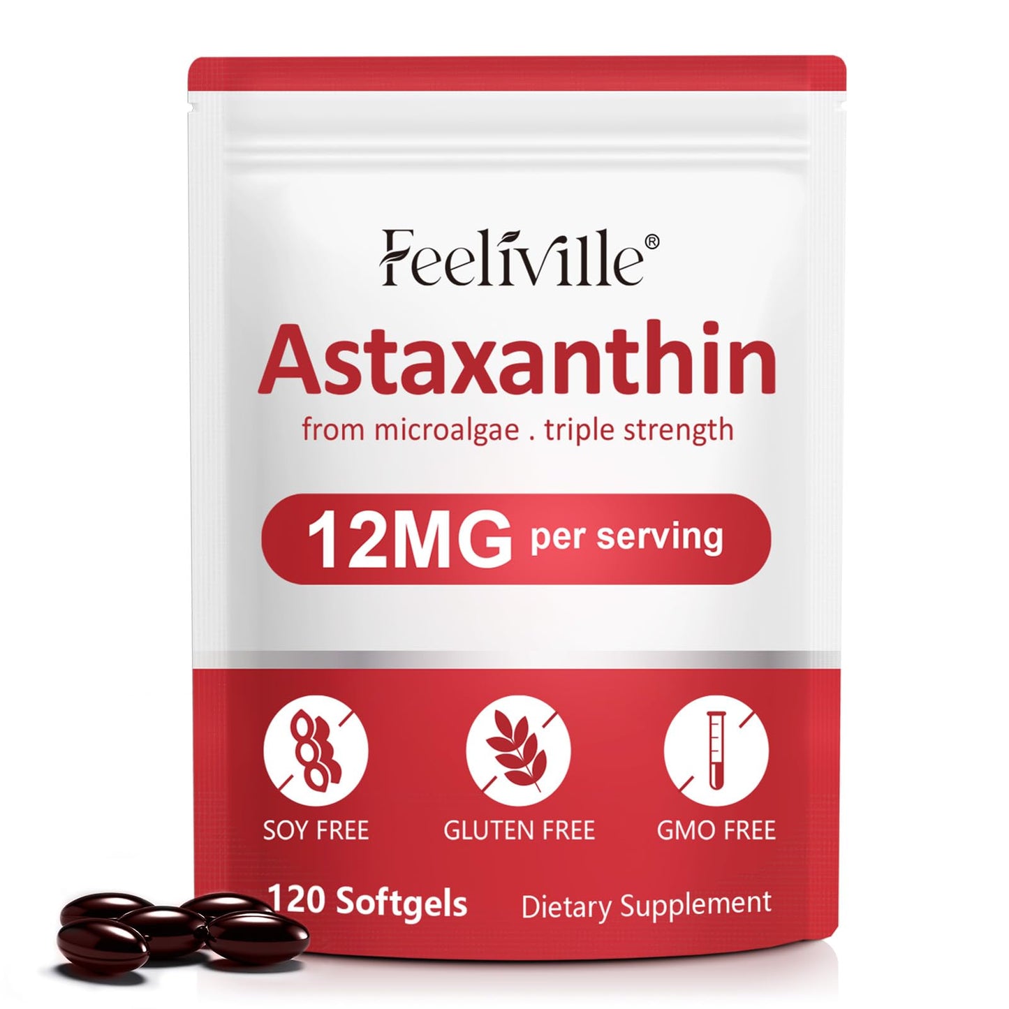 liiutry Astaxanthin 12mg Capsule, 120 Count