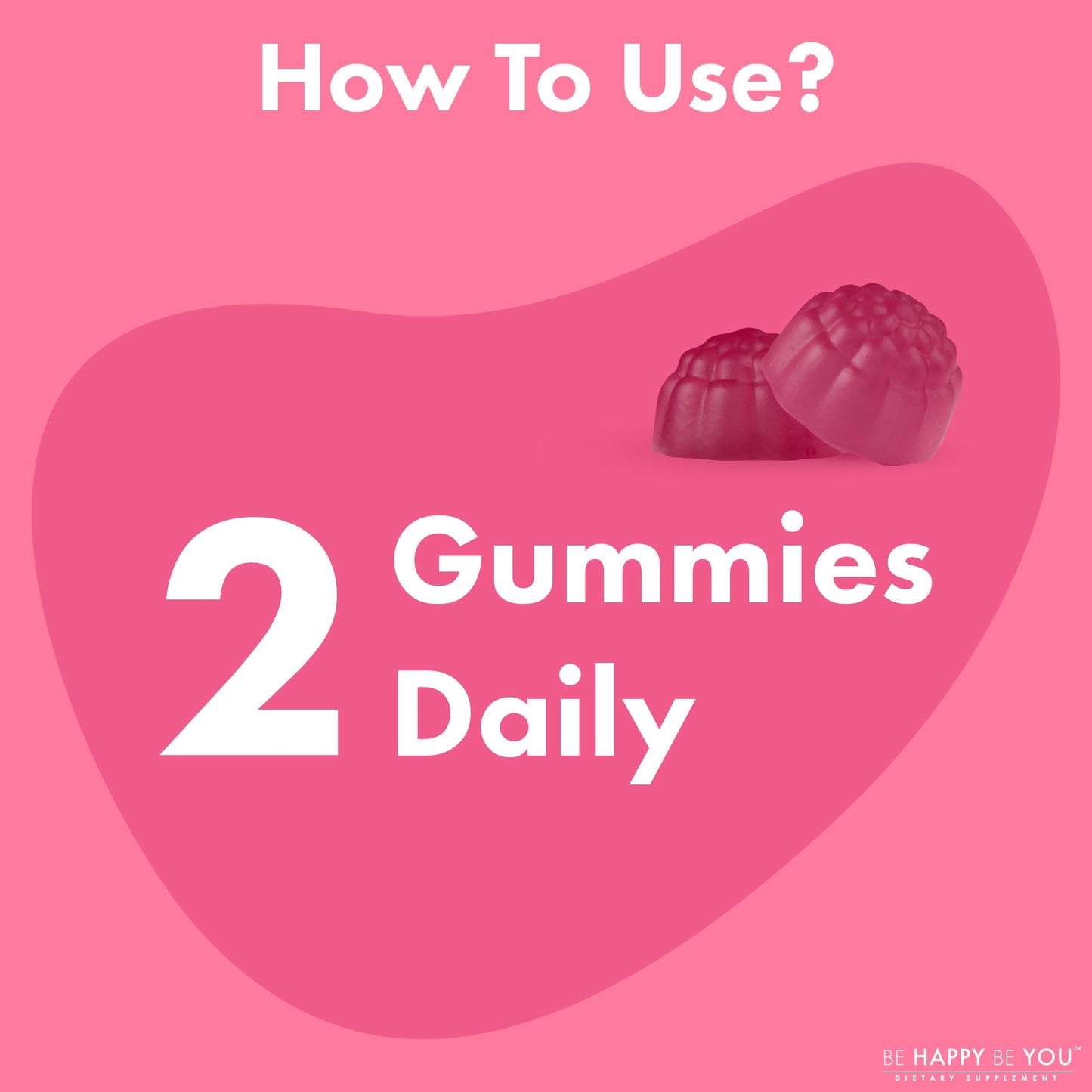 Be Happy Be You Biotin Gummy 10,000mcg, 120 Count