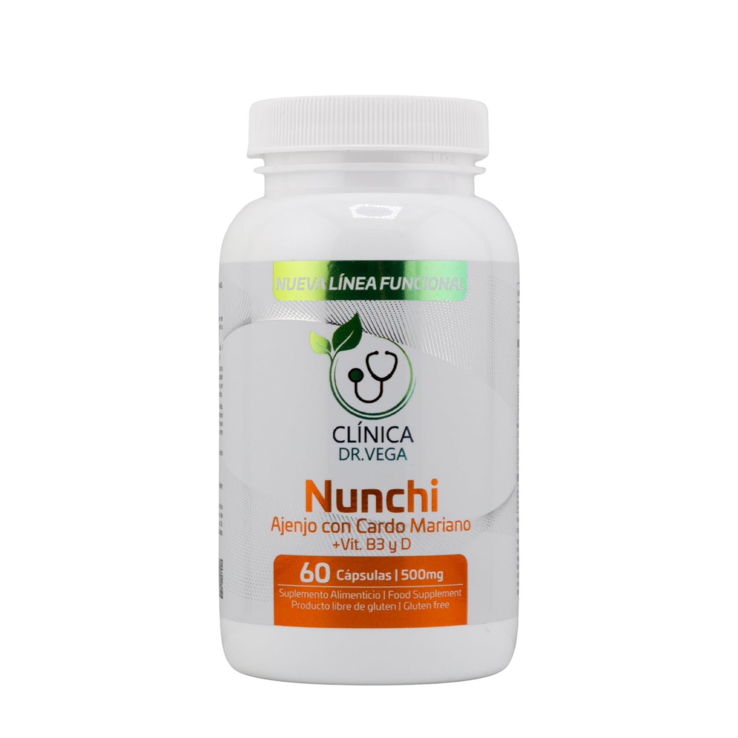 CLÍNICA DR. VEGA Nunchi Milk Thistle + Wormwood + Parsley Extract with Vitamins C & D 60 Capsules