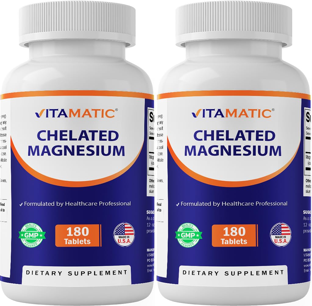 Vitamatic Chelated Magnesium 300mg Tablets 360 Count