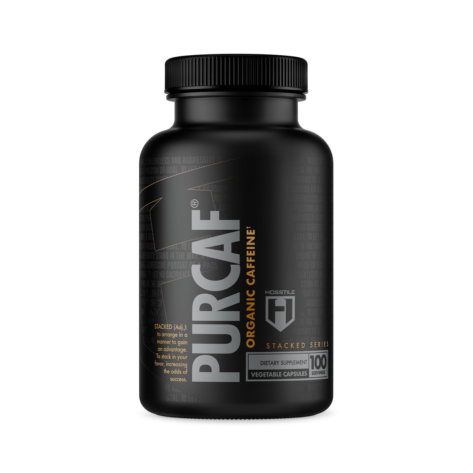 HOSSTILE PurCaf Organic Caffeine Capsules, 100 Count